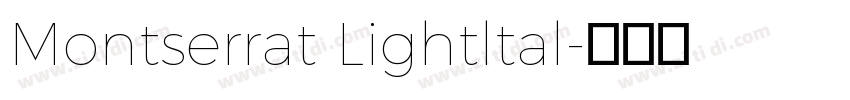 Montserrat Lightltal字体转换
